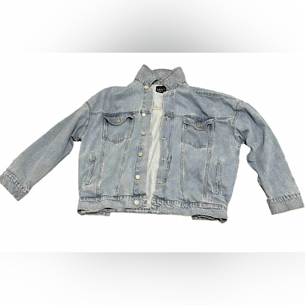 Boohoo Mens Light Blue Denim Jacket